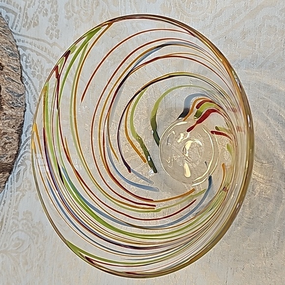 Hand Blown Color Swirl Candy/Nut Bowl Dish - OS - Picture 5 of 8